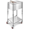 image:imageVEVOR Commercial Ice Bin Underbar Ice Bin Stainless Steel Ice Chest with Sliding Lid Bottle Holders Adjustable Bullet Feet Cooler Cart Cocktail Unit for Bar Restaurant Pub20 x 14 x 38 inch