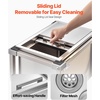 image:imageVEVOR Commercial Ice Bin Underbar Ice Bin Stainless Steel Ice Chest with Sliding Lid Bottle Holders Adjustable Bullet Feet Cooler Cart Cocktail Unit for Bar Restaurant Pub20 x 14 x 38 inch