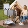 image:imageVEVOR Commercial Ice Bin Underbar Ice Bin Stainless Steel Ice Chest with Sliding Lid Bottle Holders Adjustable Bullet Feet Cooler Cart Cocktail Unit for Bar Restaurant Pub2197 x 1791 x 3949