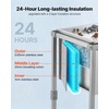 image:imageVEVOR Commercial Ice Bin Underbar Ice Bin Stainless Steel Ice Chest with Sliding Lid Bottle Holders Adjustable Bullet Feet Cooler Cart Cocktail Unit for Bar Restaurant Pub2598 x 1988 x 3878