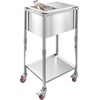 image:imageVEVOR Commercial Ice Bin Underbar Ice Bin Stainless Steel Ice Chest with Sliding Lid Bottle Holders Adjustable Bullet Feet Cooler Cart Cocktail Unit for Bar Restaurant Pub20 x 14 x 38 inch