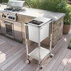 image:imageVEVOR Commercial Ice Bin Underbar Ice Bin Stainless Steel Ice Chest with Sliding Lid Bottle Holders Adjustable Bullet Feet Cooler Cart Cocktail Unit for Bar Restaurant Pub20 x 14 x 38 inch