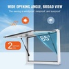 image:imageVEVOR Concession Window Aluminum Alloy Frame Service Windows for Food Truck Up to 85 Degrees Stand Serving Window with Awning Door and Drag Hookwhole piece 36x24inWhite