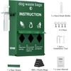 image:imageVEVOR Dog Waste Station 115 Gallon Pet Waste Station with Hand Wash Bottle Lockable Bag Dispenser 50 Can Liners amp 600 Waste Bags Outdoor Pet Poop Station for Commercial Use Parks BackyardPoop Bag Dispenser