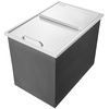 image:imageVEVOR Drop in Ice Chest 20 L x 16 W x 13 H Stainless Steel Ice Cooler Commercial Ice Bin with Hinged Cover 40 qt Outdoor Kitchen Ice Bar DrainPipe and Drain Plug Included for Cold Wine Beer27L x 18W x 21H Inch