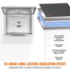image:imageVEVOR Drop in Ice Chest 20 L x 16 W x 13 H Stainless Steel Ice Cooler Commercial Ice Bin with Hinged Cover 40 qt Outdoor Kitchen Ice Bar DrainPipe and Drain Plug Included for Cold Wine Beer20L x 16W x 13H Inch