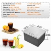image:imageVEVOR Drop in Ice Chest 20 L x 16 W x 13 H Stainless Steel Ice Cooler Commercial Ice Bin with Hinged Cover 40 qt Outdoor Kitchen Ice Bar DrainPipe and Drain Plug Included for Cold Wine Beer20L x 16W x 13H Inch