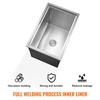 image:imageVEVOR Drop in Ice Chest 20 L x 16 W x 13 H Stainless Steel Ice Cooler Commercial Ice Bin with Hinged Cover 40 qt Outdoor Kitchen Ice Bar DrainPipe and Drain Plug Included for Cold Wine Beer27L x 18W x 21H Inch