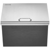 image:imageVEVOR Drop in Ice Chest 20 L x 16 W x 13 H Stainless Steel Ice Cooler Commercial Ice Bin with Hinged Cover 40 qt Outdoor Kitchen Ice Bar DrainPipe and Drain Plug Included for Cold Wine Beer20L x 16W x 13H Inch