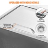 image:imageVEVOR Drop in Ice Chest 20 L x 16 W x 13 H Stainless Steel Ice Cooler Commercial Ice Bin with Hinged Cover 40 qt Outdoor Kitchen Ice Bar DrainPipe and Drain Plug Included for Cold Wine Beer27L x 18W x 21H Inch
