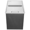 image:imageVEVOR Drop in Ice Chest 20 L x 16 W x 13 H Stainless Steel Ice Cooler Commercial Ice Bin with Hinged Cover 40 qt Outdoor Kitchen Ice Bar DrainPipe and Drain Plug Included for Cold Wine Beer27L x 18W x 21H Inch