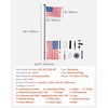 image:imageVEVOR Flag Pole 20ft Heavy Duty Telescopic Flagpole Kit with Mounting Base for Vehicles Extra Thick Outdoor Aluminum Flagpole Kit with 3x5 American Flag for Sedans Pickups RVs Food Trucks BlackBlack25ft Solar LightSectional