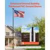 image:imageVEVOR Flag Pole 20ft Heavy Duty Telescopic Flagpole Kit with Mounting Base for Vehicles Extra Thick Outdoor Aluminum Flagpole Kit with 3x5 American Flag for Sedans Pickups RVs Food Trucks BlackBlack25ft Solar LightSectional