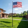image:imageVEVOR Flag Pole 20ft Heavy Duty Telescopic Flagpole Kit with Mounting Base for Vehicles Extra Thick Outdoor Aluminum Flagpole Kit with 3x5 American Flag for Sedans Pickups RVs Food Trucks BlackBlack30ftTelescopic