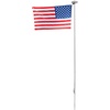 image:imageVEVOR Flag Pole 20ft Heavy Duty Telescopic Flagpole Kit with Mounting Base for Vehicles Extra Thick Outdoor Aluminum Flagpole Kit with 3x5 American Flag for Sedans Pickups RVs Food Trucks BlackSilver20ft Solar LightSectional