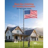 image:imageVEVOR Flag Pole 20ft Heavy Duty Telescopic Flagpole Kit with Mounting Base for Vehicles Extra Thick Outdoor Aluminum Flagpole Kit with 3x5 American Flag for Sedans Pickups RVs Food Trucks BlackBlack30ftTelescopic