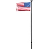image:imageVEVOR Flag Pole 20ft Heavy Duty Telescopic Flagpole Kit with Mounting Base for Vehicles Extra Thick Outdoor Aluminum Flagpole Kit with 3x5 American Flag for Sedans Pickups RVs Food Trucks BlackBlack25ft Solar LightSectional
