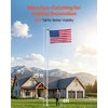 image:imageVEVOR Flag Pole 20ft Heavy Duty Telescopic Flagpole Kit with Mounting Base for Vehicles Extra Thick Outdoor Aluminum Flagpole Kit with 3x5 American Flag for Sedans Pickups RVs Food Trucks BlackSilver25ft Solar LightSectional