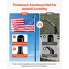 image:imageVEVOR Flag Pole 20ft Heavy Duty Telescopic Flagpole Kit with Mounting Base for Vehicles Extra Thick Outdoor Aluminum Flagpole Kit with 3x5 American Flag for Sedans Pickups RVs Food Trucks BlackBlack25ft Solar LightTelescopic