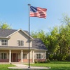 image:imageVEVOR Flag Pole 20ft Heavy Duty Telescopic Flagpole Kit with Mounting Base for Vehicles Extra Thick Outdoor Aluminum Flagpole Kit with 3x5 American Flag for Sedans Pickups RVs Food Trucks BlackBlack25ft Solar LightTelescopic