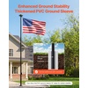image:imageVEVOR Flag Pole 20ft Heavy Duty Telescopic Flagpole Kit with Mounting Base for Vehicles Extra Thick Outdoor Aluminum Flagpole Kit with 3x5 American Flag for Sedans Pickups RVs Food Trucks BlackBlack20ft Solar LightSectional