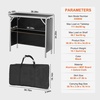 image:imageVEVOR Folding Portable Bar Table 2 pcs 386 x 152 x 343 in with Carry Bag Storage Shelf Detachable Skirt Quick and Easy Setup Foldable Mobile Bartending Station for Events Party Tradeshow1