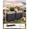 image:imageVEVOR Folding Portable Bar Table 2 pcs 386 x 152 x 343 in with Carry Bag Storage Shelf Detachable Skirt Quick and Easy Setup Foldable Mobile Bartending Station for Events Party Tradeshow2