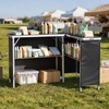 image:imageVEVOR Folding Portable Bar Table 2 pcs 386 x 152 x 343 in with Carry Bag Storage Shelf Detachable Skirt Quick and Easy Setup Foldable Mobile Bartending Station for Events Party Tradeshow2