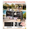 image:imageVEVOR Folding Portable Bar Table 2 pcs 386 x 152 x 343 in with Carry Bag Storage Shelf Detachable Skirt Quick and Easy Setup Foldable Mobile Bartending Station for Events Party Tradeshow2