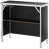 image:imageVEVOR Folding Portable Bar Table 2 pcs 386 x 152 x 343 in with Carry Bag Storage Shelf Detachable Skirt Quick and Easy Setup Foldable Mobile Bartending Station for Events Party Tradeshow1