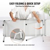image:imageVEVOR Folding Portable Bar Table 386 x 152 x 343 in with Carry Bag Storage Shelf and Detachable Skirt Quick and Easy Setup Foldable Mobile Bartending Station for Events Party Tradeshow7795 Length
