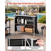 image:imageVEVOR Folding Portable Bar Table 386 x 152 x 343 in with Carry Bag Storage Shelf and Detachable Skirt Quick and Easy Setup Foldable Mobile Bartending Station for Events Party Tradeshow386 Length