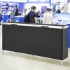 image:imageVEVOR Folding Portable Bar Table 386 x 152 x 343 in with Carry Bag Storage Shelf and Detachable Skirt Quick and Easy Setup Foldable Mobile Bartending Station for Events Party Tradeshow7795 Length