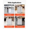image:imageVEVOR Folding Portable Bar Table 433 x 154 x 346 in with Carry Bag Storage Shelf and Detachable Skirt Quick and Easy Setup Foldable Mobile Bartending Station for Events Party Tradeshow31 Length