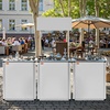 image:imageVEVOR Folding Portable Bar Table 433 x 154 x 346 in with Carry Bag Storage Shelf and Detachable Skirt Quick and Easy Setup Foldable Mobile Bartending Station for Events Party Tradeshow31 Length