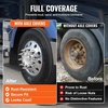 image:imageVEVOR Front Axle Wheel Covers Spiked Axle Cover for Semi Truck ABS Electroplate RustResistant Lug Nut Covers Universal Fit Installation Tool Included Complete Axle Cover Combo KitSpiked