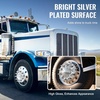 image:imageVEVOR Front Axle Wheel Covers Spiked Axle Cover for Semi Truck ABS Electroplate RustResistant Lug Nut Covers Universal Fit Installation Tool Included Complete Axle Cover Combo KitSpiked