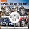 image:imageVEVOR Front Axle Wheel Covers Spiked Axle Cover for Semi Truck ABS Electroplate RustResistant Lug Nut Covers Universal Fit Installation Tool Included Complete Axle Cover Combo KitSpiked