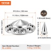 image:imageVEVOR Front Axle Wheel Covers Spiked Axle Cover for Semi Truck ABS Electroplate RustResistant Lug Nut Covers Universal Fit Installation Tool Included Complete Axle Cover Combo KitSpiked