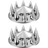 image:imageVEVOR Front Axle Wheel Covers Spiked Axle Cover for Semi Truck ABS Electroplate RustResistant Lug Nut Covers Universal Fit Installation Tool Included Complete Axle Cover Combo KitSpiked