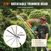 image:imageVEVOR Gas Hedge Trimmer 2 Cycle with Extension Pole 157inch 26cc Gas Powered Pole Hedge Trimmer with Dual Sided Dual Action Blade Great for Trimming Shrubs Bushes wEPA CE and EMC Certification33cc