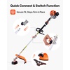 image:imageVEVOR Gas Hedge Trimmer 2 Cycle with Extension Pole 157inch 26cc Gas Powered Pole Hedge Trimmer with Dual Sided Dual Action Blade Great for Trimming Shrubs Bushes wEPA CE and EMC Certification26cc