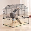 image:imageVEVOR Hamster Cage 360Viewing Transparent Hamster Habitats Small Animal Cage 295 x 173 x 24 in Ventilated Pet Mouse Cages with Water Bottle Portable Hamster House for Rats Guinea Pigs228L x 150W x 213H