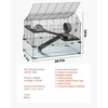 image:imageVEVOR Hamster Cage 360Viewing Transparent Hamster Habitats Small Animal Cage 295 x 173 x 24 in Ventilated Pet Mouse Cages with Water Bottle Portable Hamster House for Rats Guinea Pigs295L x 173W x 240H