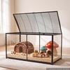 image:imageVEVOR Hamster Cage 360Viewing Transparent Hamster Habitats Small Animal Cage 295 x 173 x 24 in Ventilated Pet Mouse Cages with Water Bottle Portable Hamster House for Rats Guinea Pigs472L x 236W x 254H