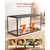 image:imageVEVOR Hamster Cage 360Viewing Transparent Hamster Habitats Small Animal Cage 295 x 173 x 24 in Ventilated Pet Mouse Cages with Water Bottle Portable Hamster House for Rats Guinea Pigs472L x 236W x 254H