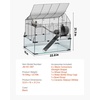 image:imageVEVOR Hamster Cage 360Viewing Transparent Hamster Habitats Small Animal Cage 295 x 173 x 24 in Ventilated Pet Mouse Cages with Water Bottle Portable Hamster House for Rats Guinea Pigs228L x 150W x 213H