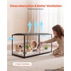 image:imageVEVOR Hamster Cage 360Viewing Transparent Hamster Habitats Small Animal Cage 295 x 173 x 24 in Ventilated Pet Mouse Cages with Water Bottle Portable Hamster House for Rats Guinea Pigs472L x 236W x 254H