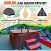 image:imageVEVOR Hot Tub Handrail 360 Rotatable Spa Side Handrail with 4863 Adjustable Height RustProof Aluminum Spa Hot Tub Hand Rail with SlideUnder Mount Base for Indoor amp Outdoor 600LBS Capacity57 Inch
