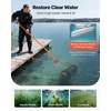 image:imageVEVOR Lake Weed Roller 141 ft Stainless Steel Lake amp Pond Weed Removal Tool Muck Razer Aquatic amp Sludge Tiller Rid Roots and Muck Buildup 6 Preassembled Stainless Steel Blades 4 Aluminum Handles18ft